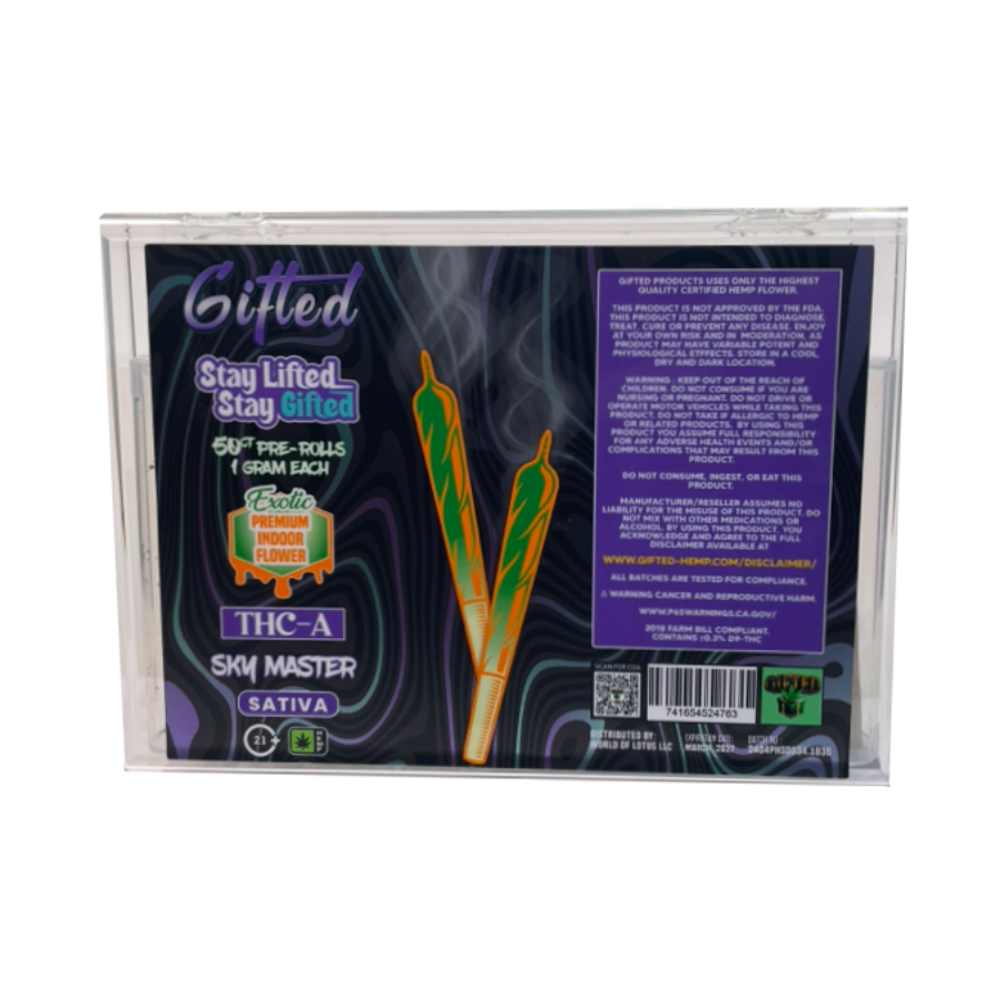 Gifted - THC-A Pre-Rolls 50ct - Sky Master (Sativa)