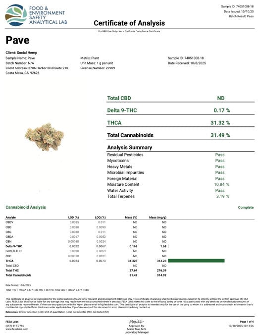 Pave Hemp Flower by The QP