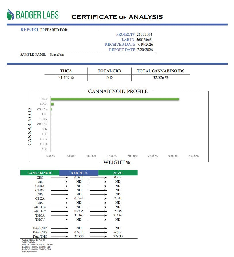 Space Jam Super Premium Hemp Flower by the QP