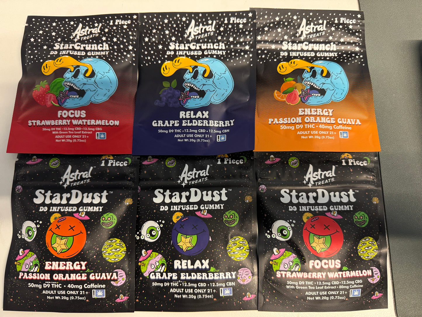 Gummy variety pack Six Flavors four of each 24 total
