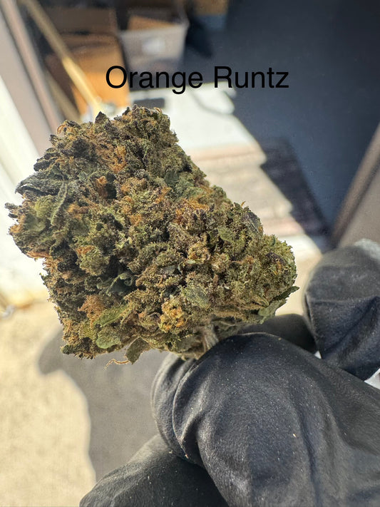 Orange Runtz Exotic Hemp Flower by the QP