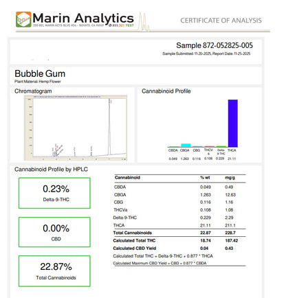 Bubble Gum exotic hemp flower