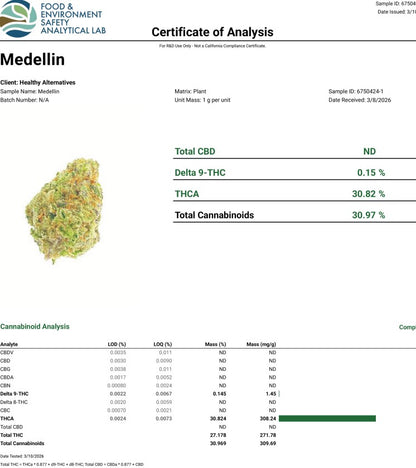 Medellin Hemp Flower by the QP